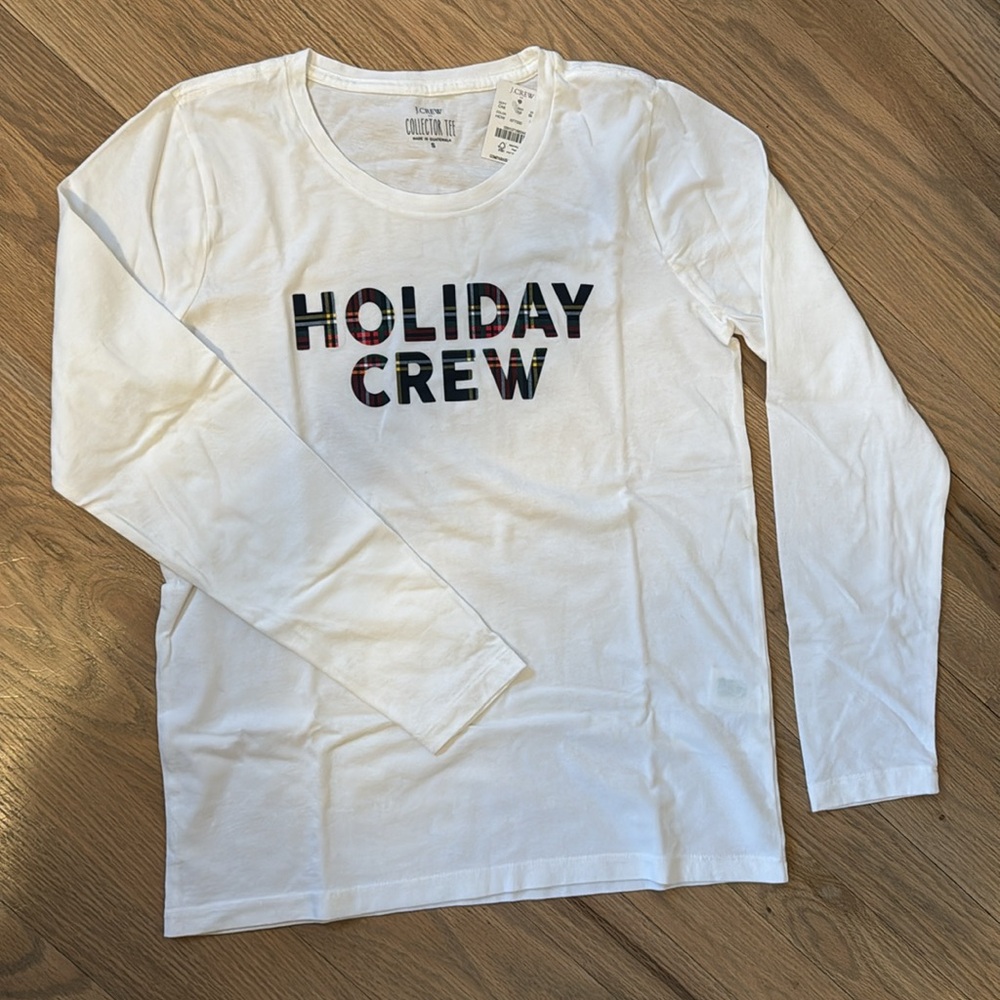 J Crew Holiday Crew Long Sleeve Tee - Picture 4 of 4